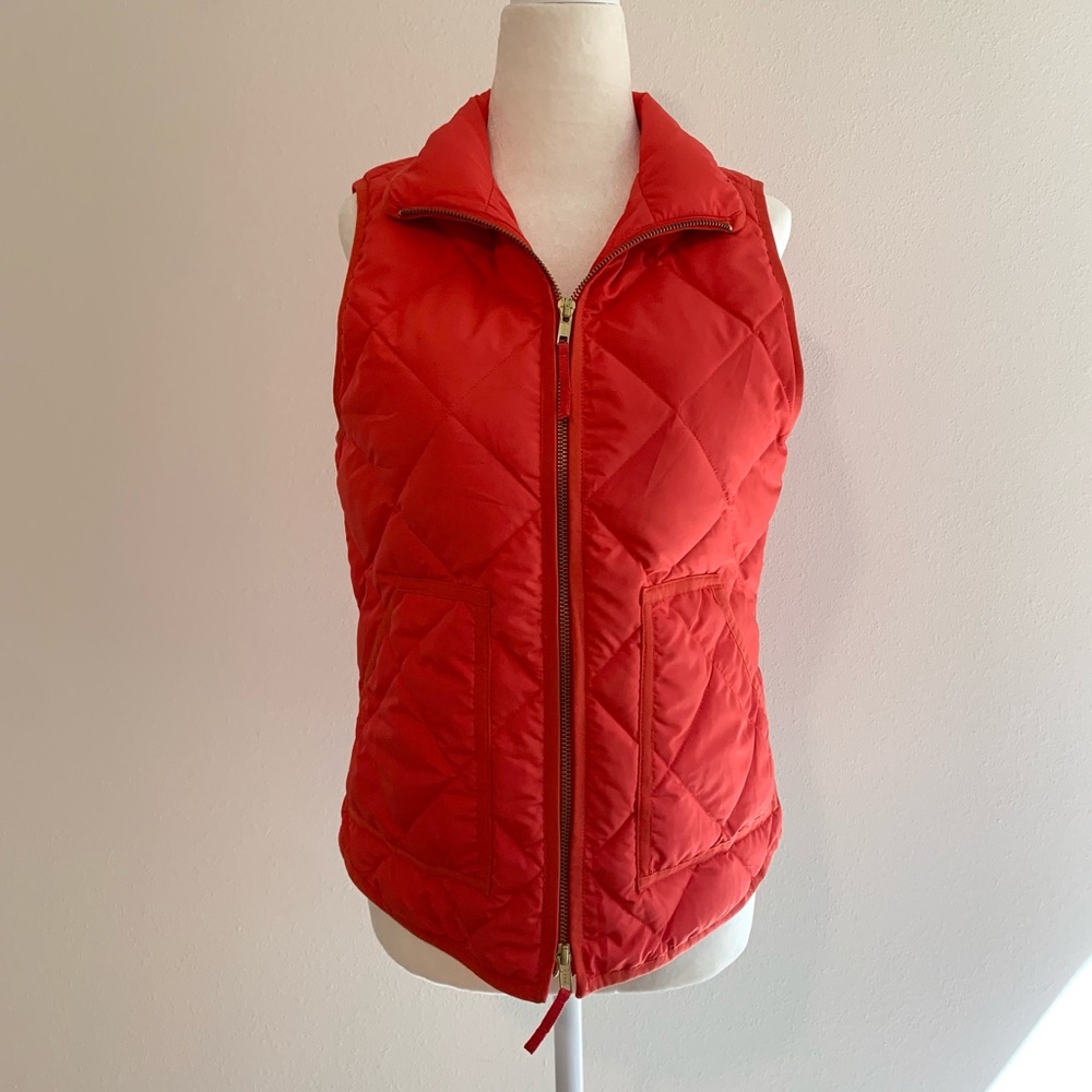 J.Crew Vest Excursion Quilted Puffer Vest in Red